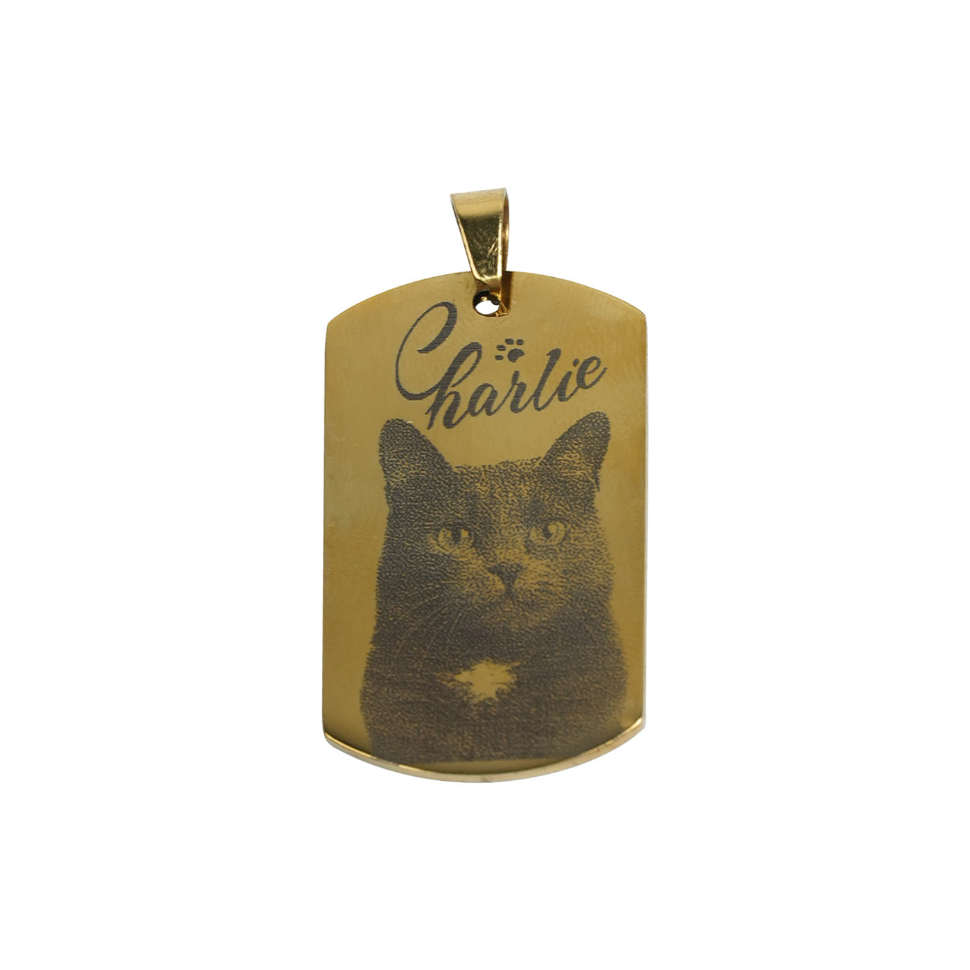 Cat Kitten Pet Metal Tag Engraving
