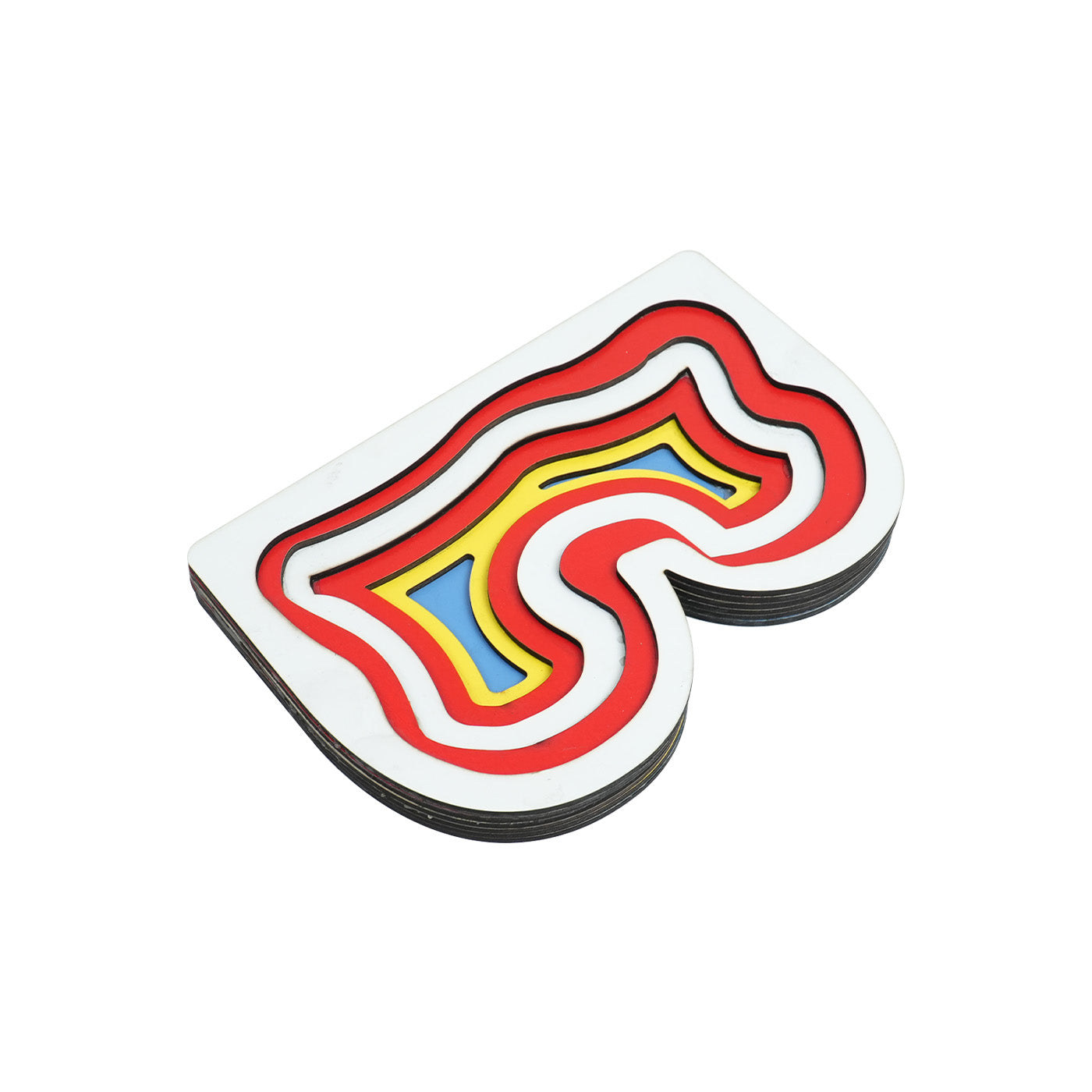 Multi-layer letter b ornament