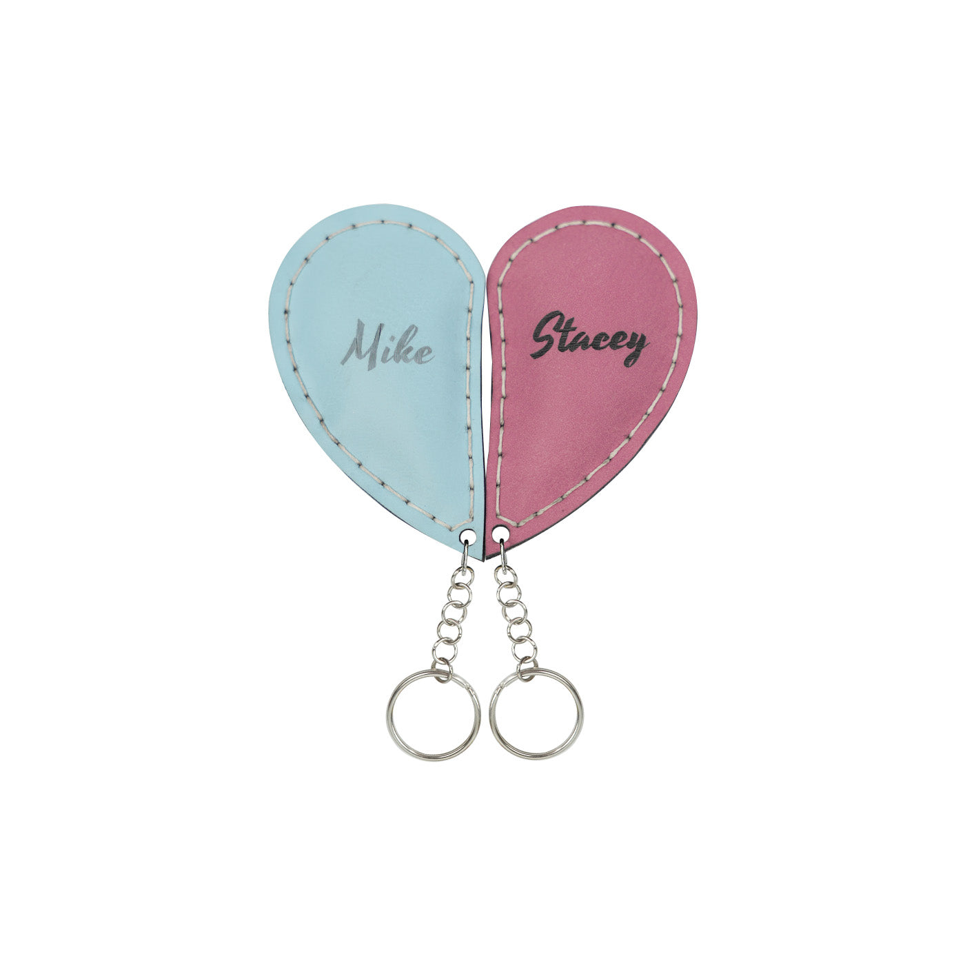 Leather Love Couple Keychain