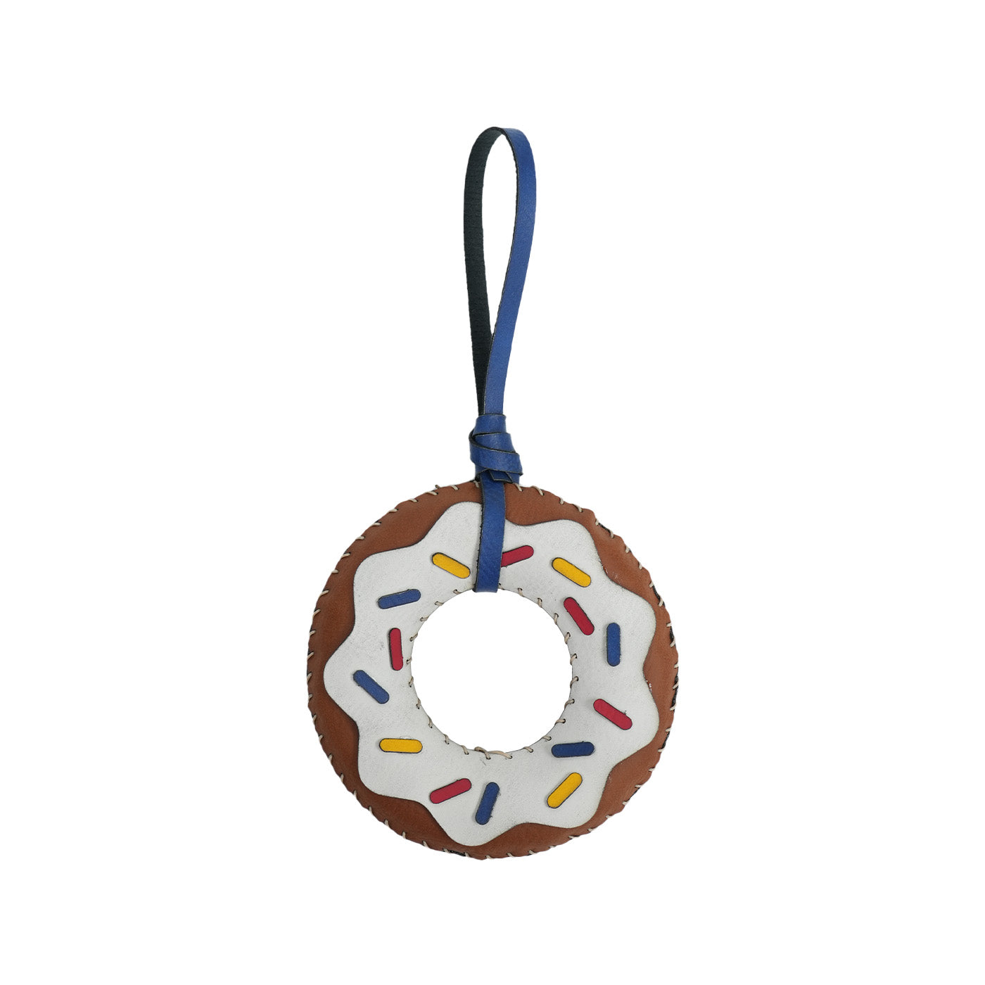Leather Donut Charm Hanging Ornament