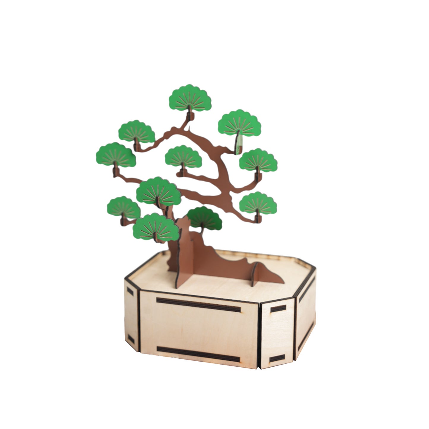 Wooden Potted Plant Bonsai Ornament