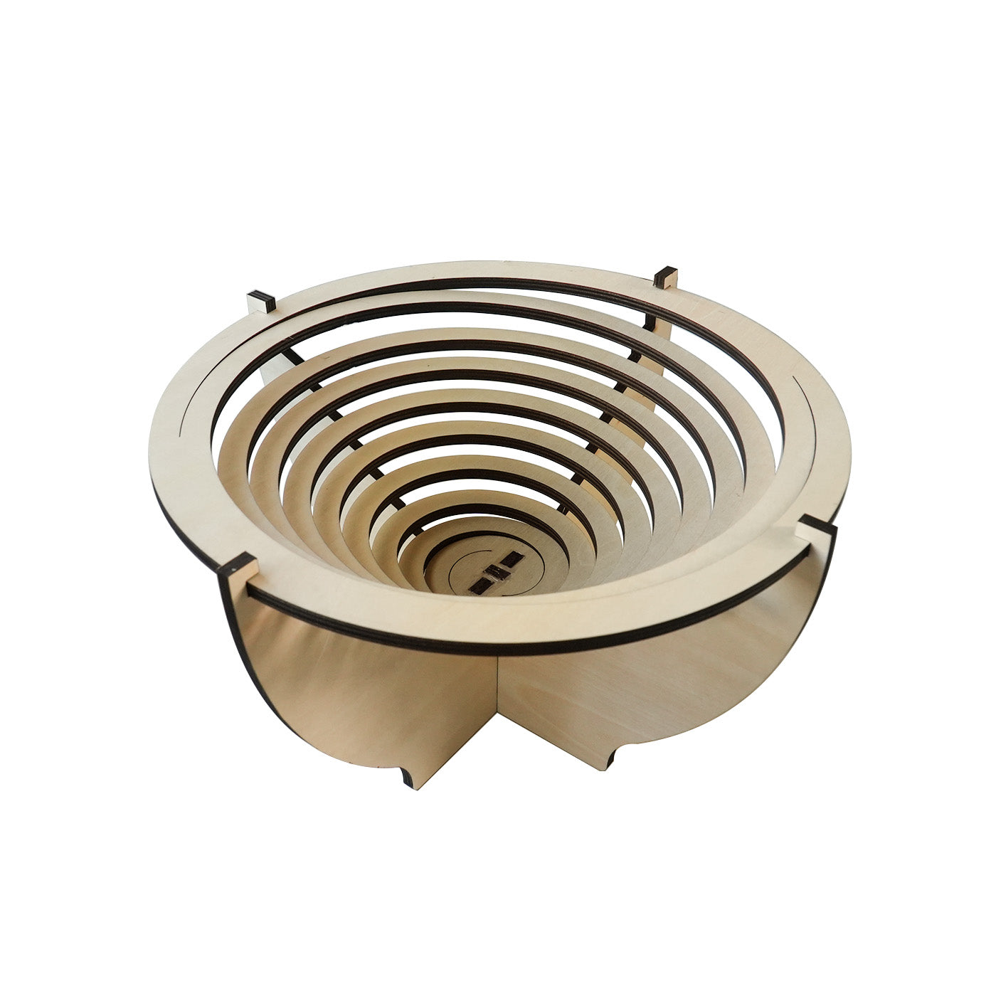Wooden Spiral Fruit Plate