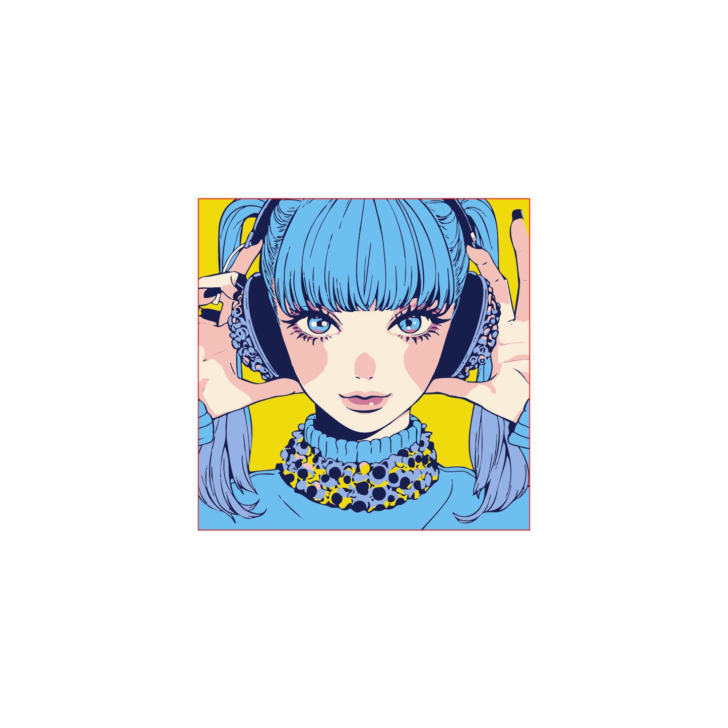 Anime Female Color Engraving
