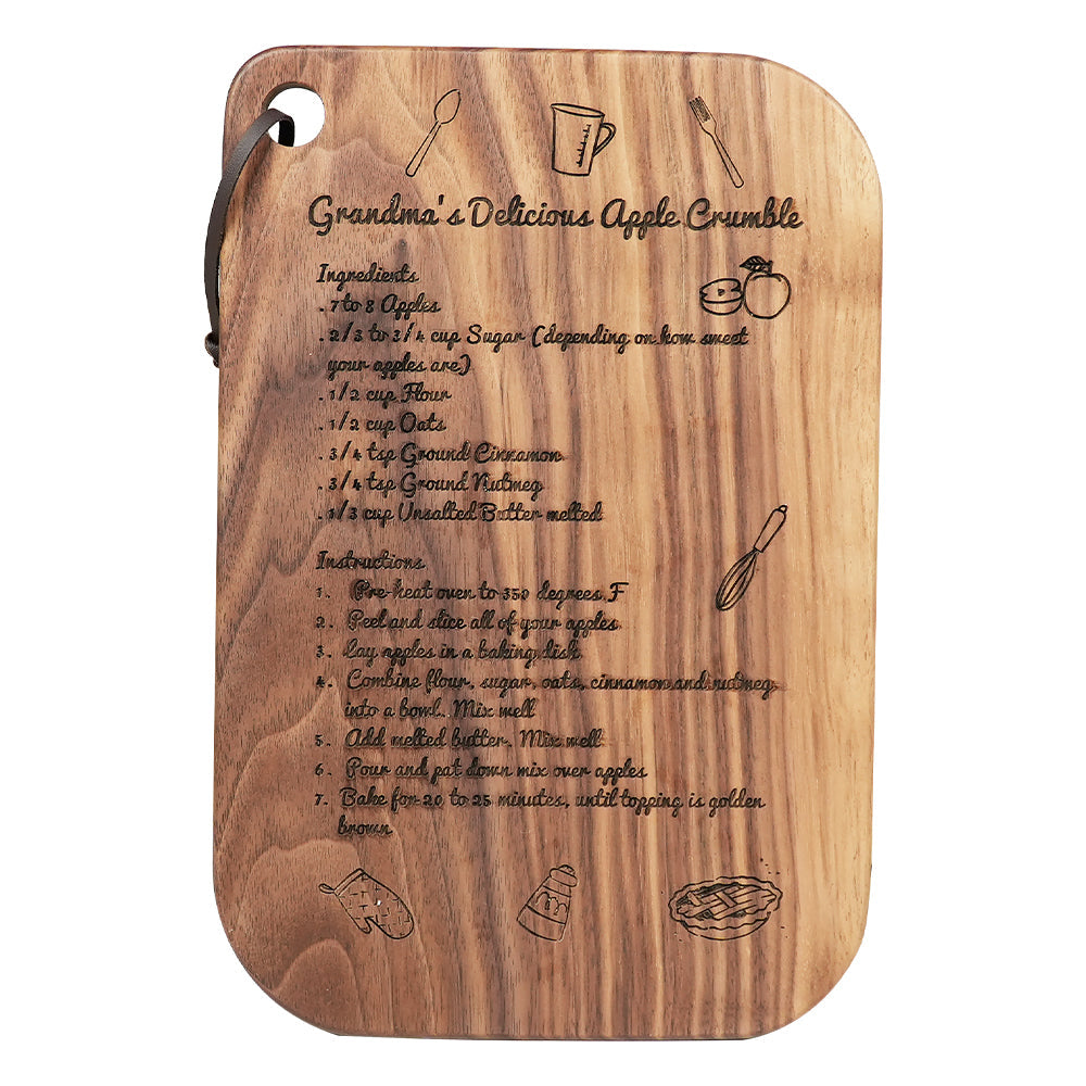 Engraved Cutting Board 02 Apple Crumble Recipe