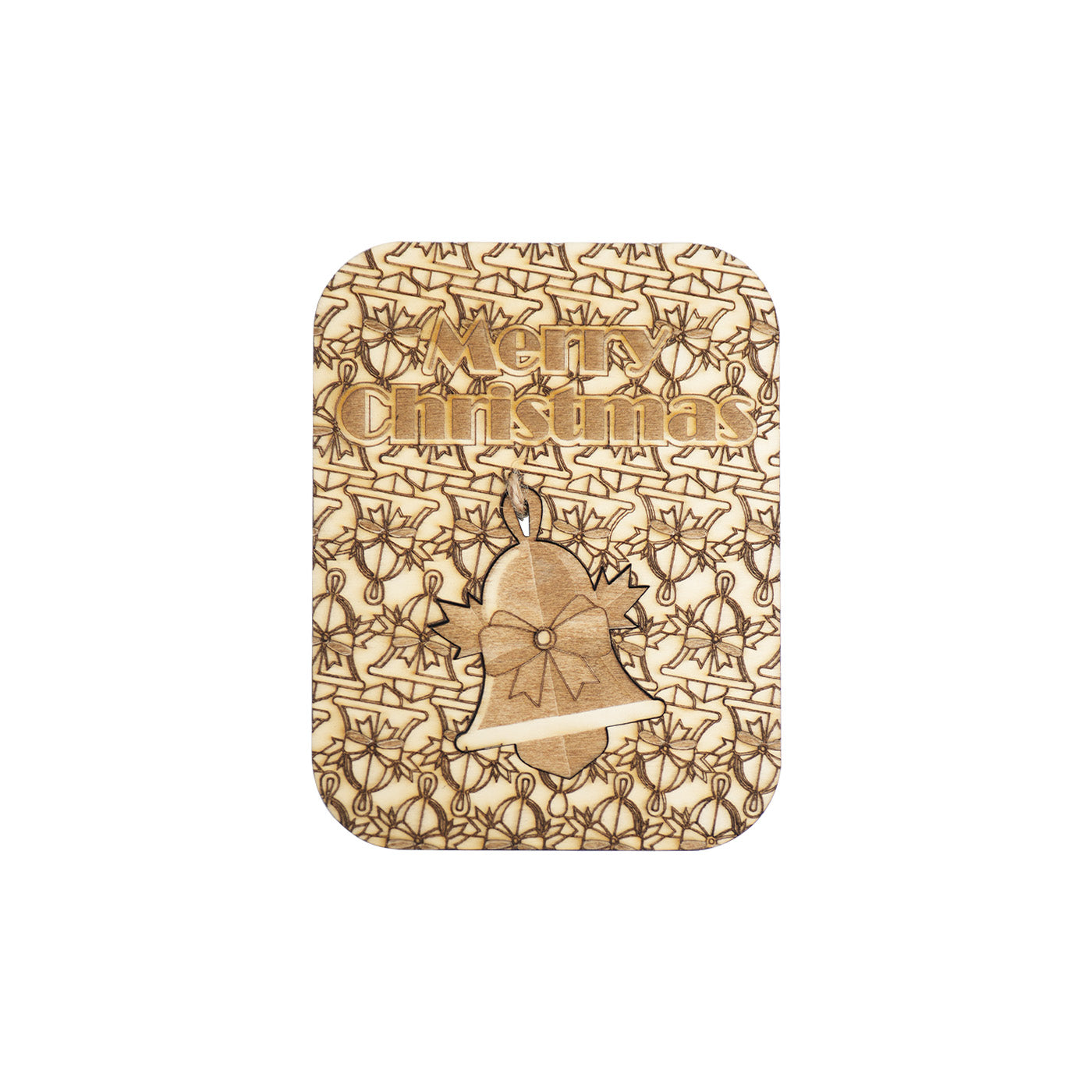 Christmas Bell Wooden Card