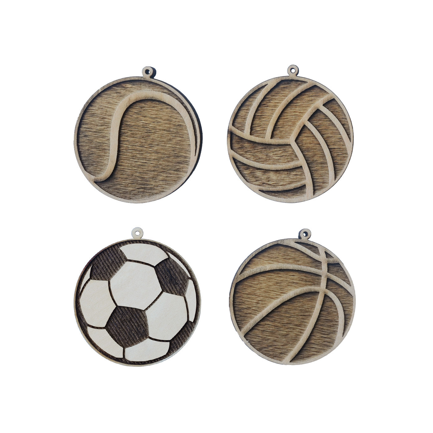 Wooden Ball Keychain