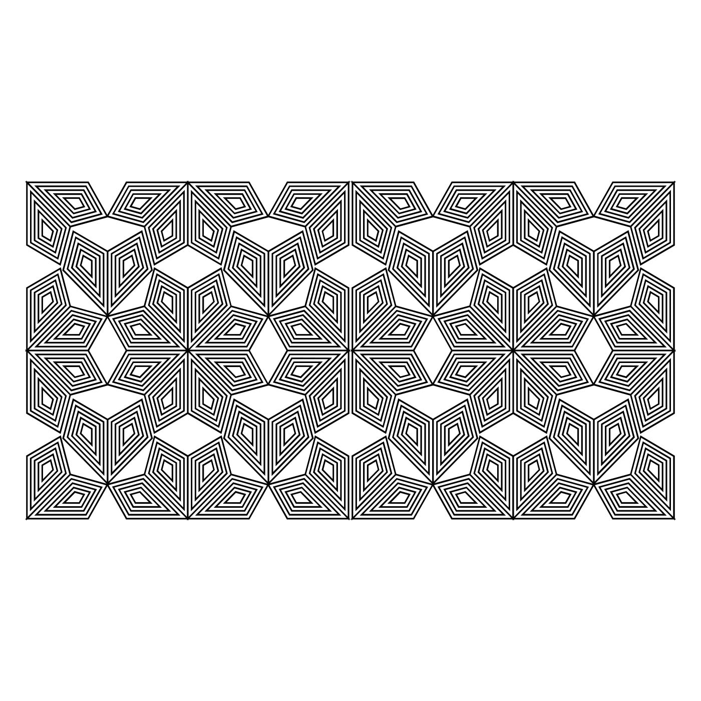 Geometric pattern glass