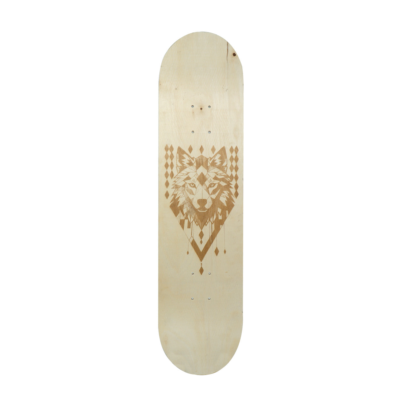 Wolf Head Skateboard Engraving