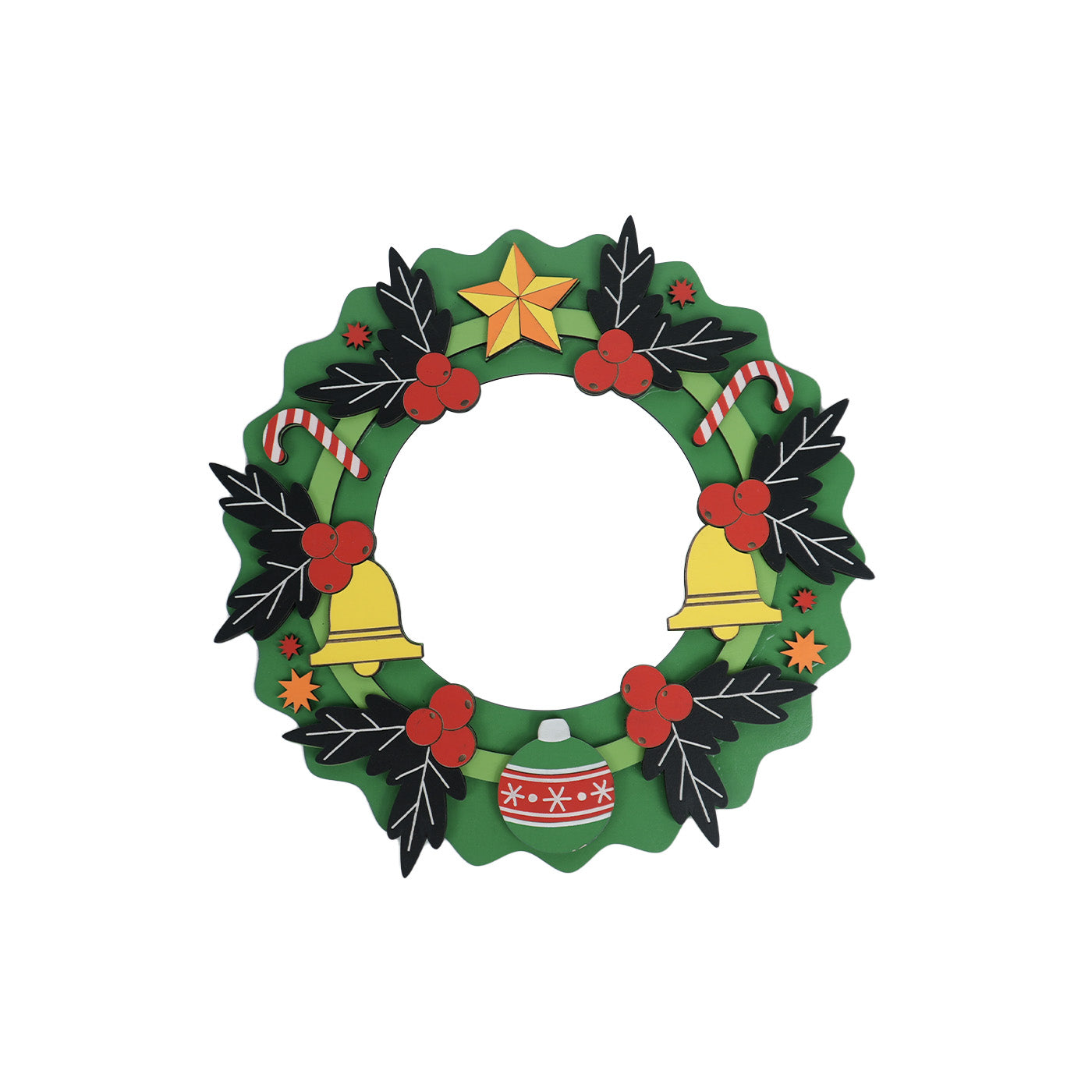 Christmas mistletoe multi-layer wreath