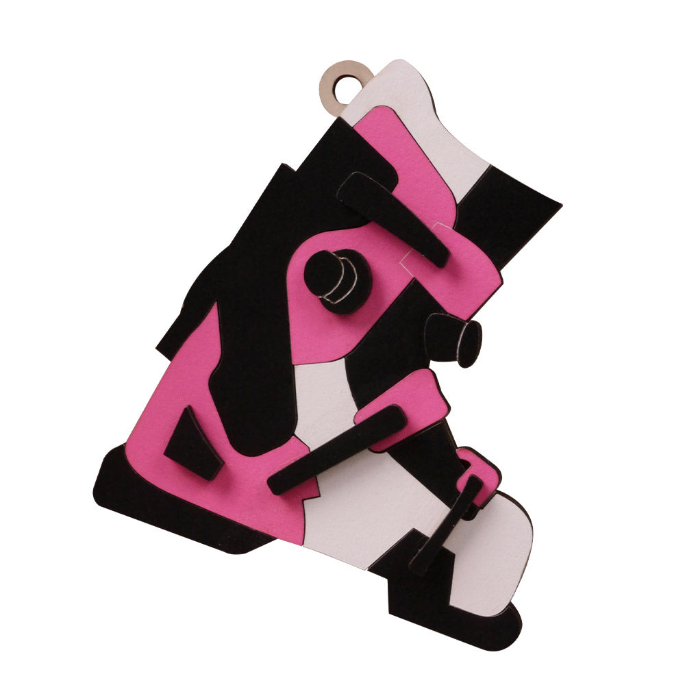 Wooden Pendant 04 Ski Boots