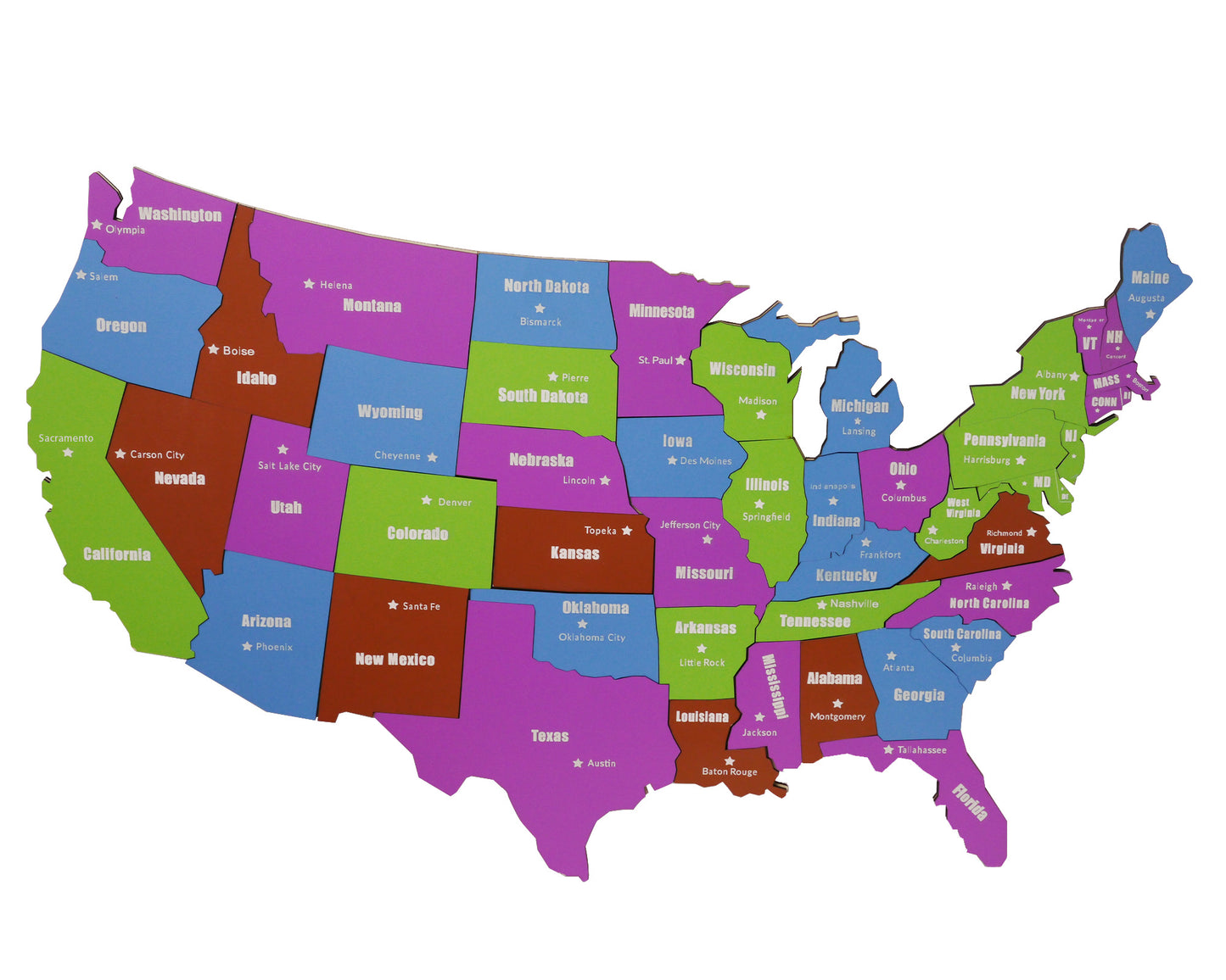 Continental USA Map Puzzle