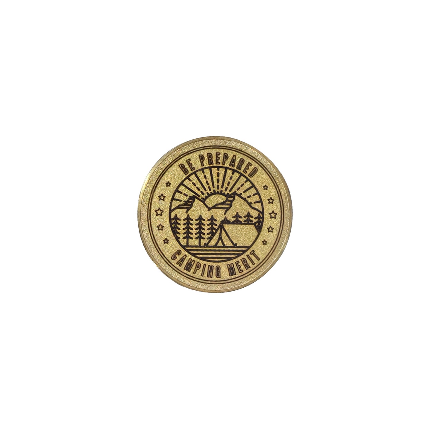 Outdoor camping coin engraving