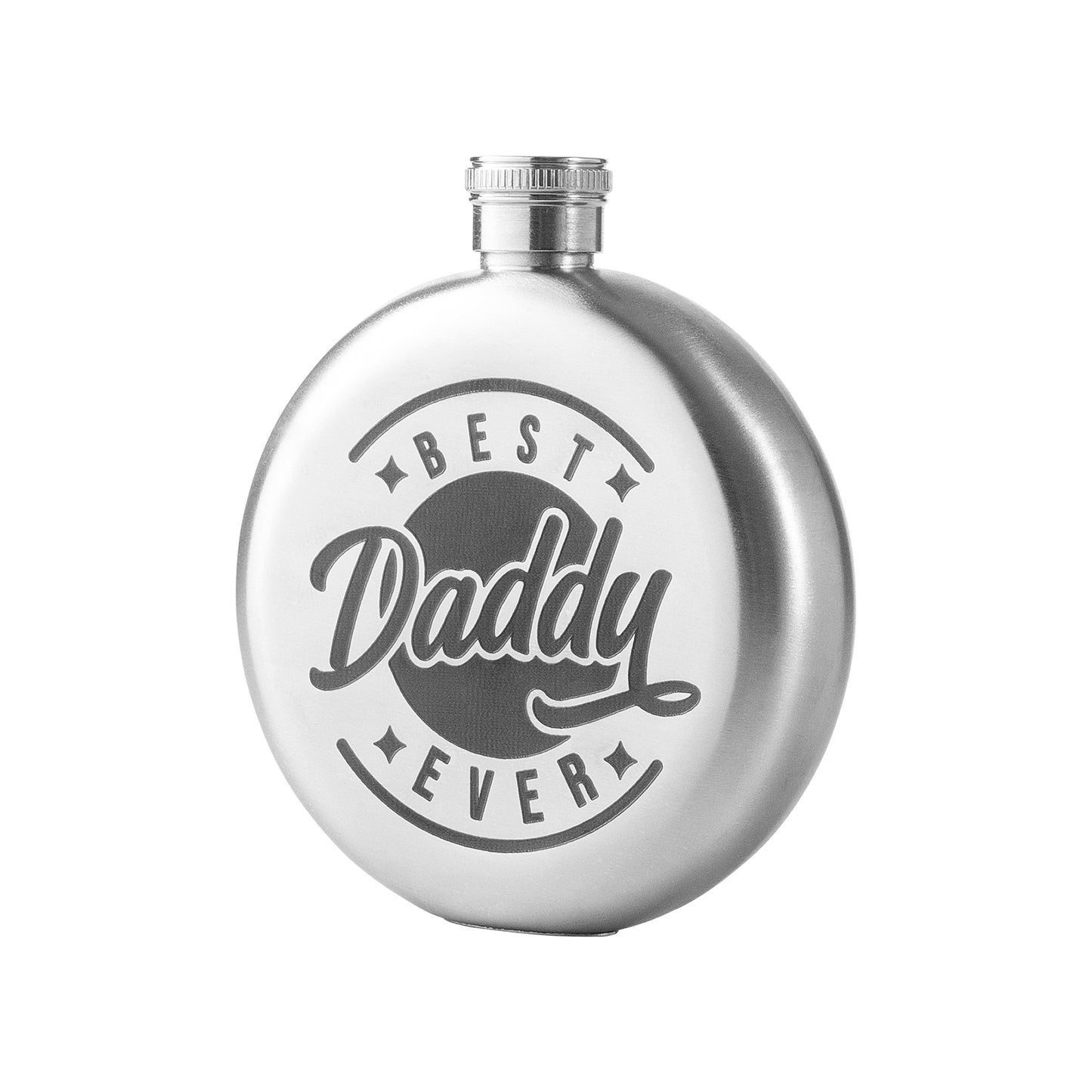 Father themed Stainless Steel Flask Engraving