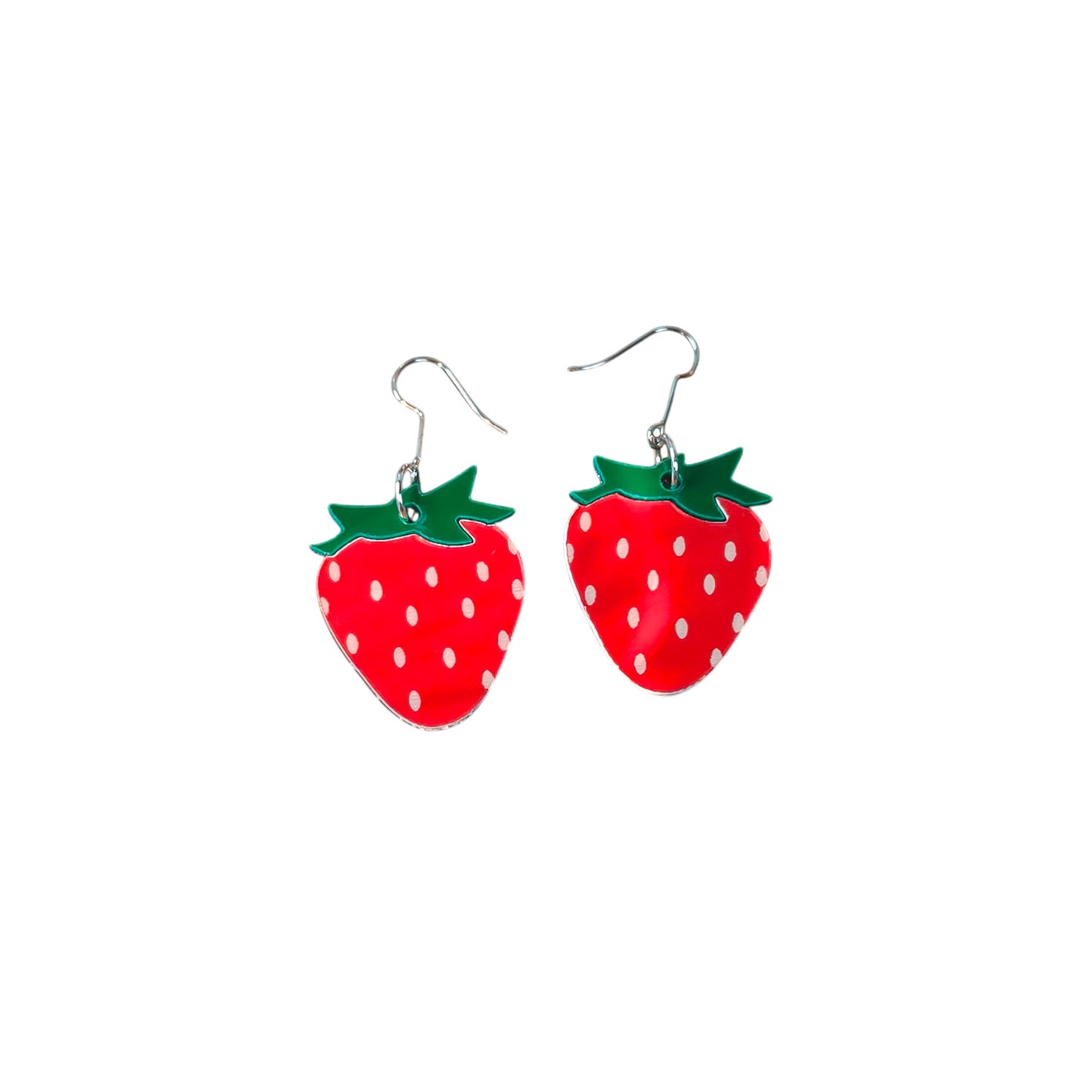 Laser-safe Acryilc Strawberry Earrings