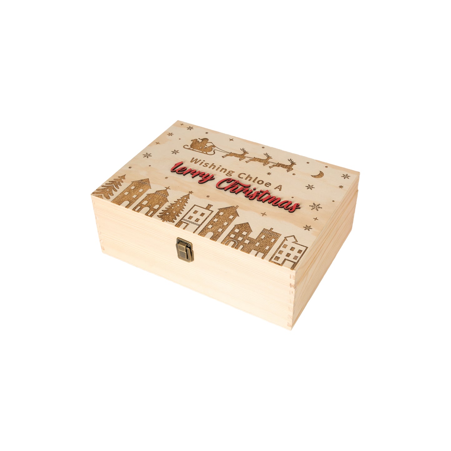 Christmas Wooden Box Engravin