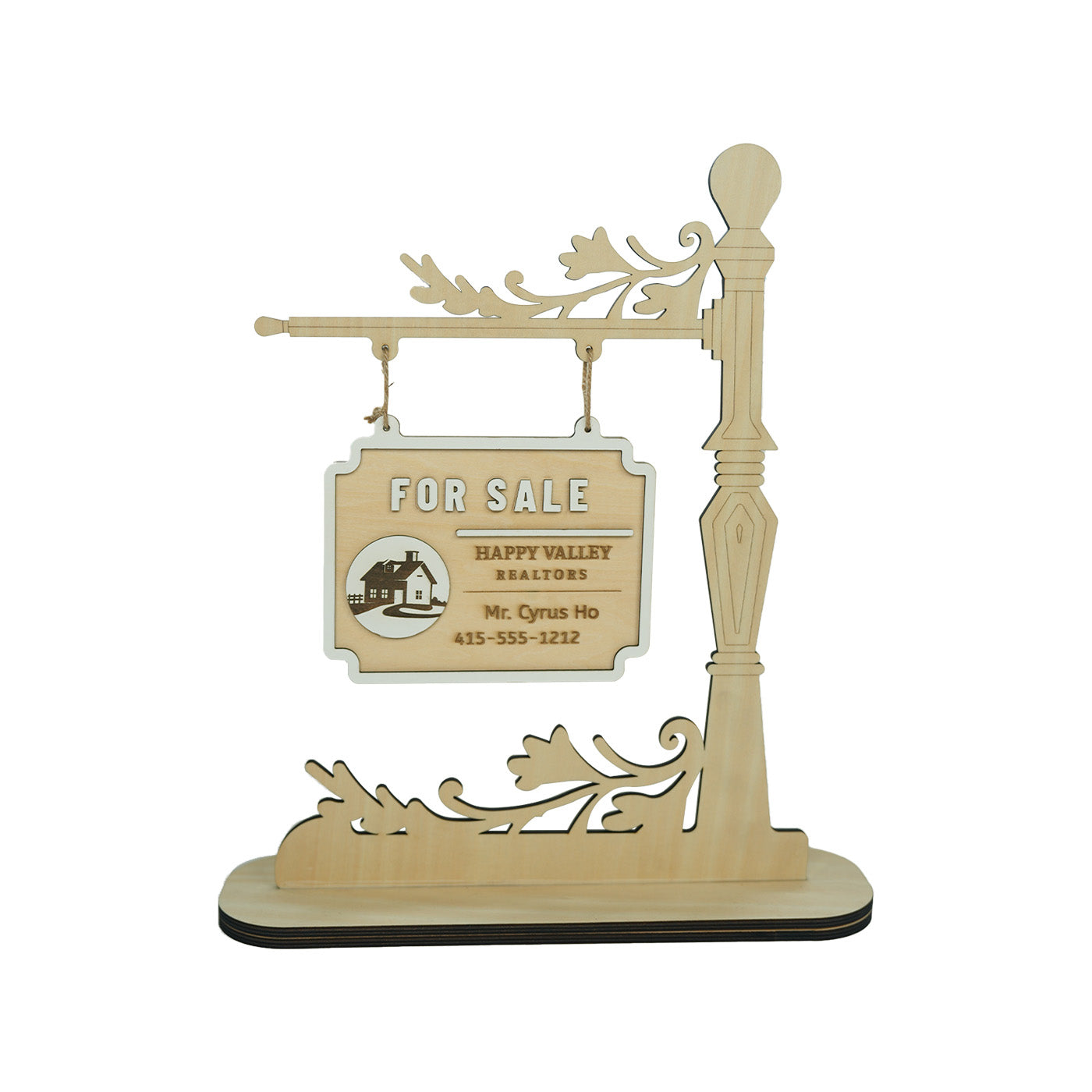 Wooden Real Estate Ornaments