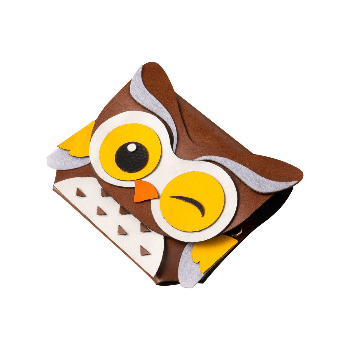 Faux Leather Owl Pouch