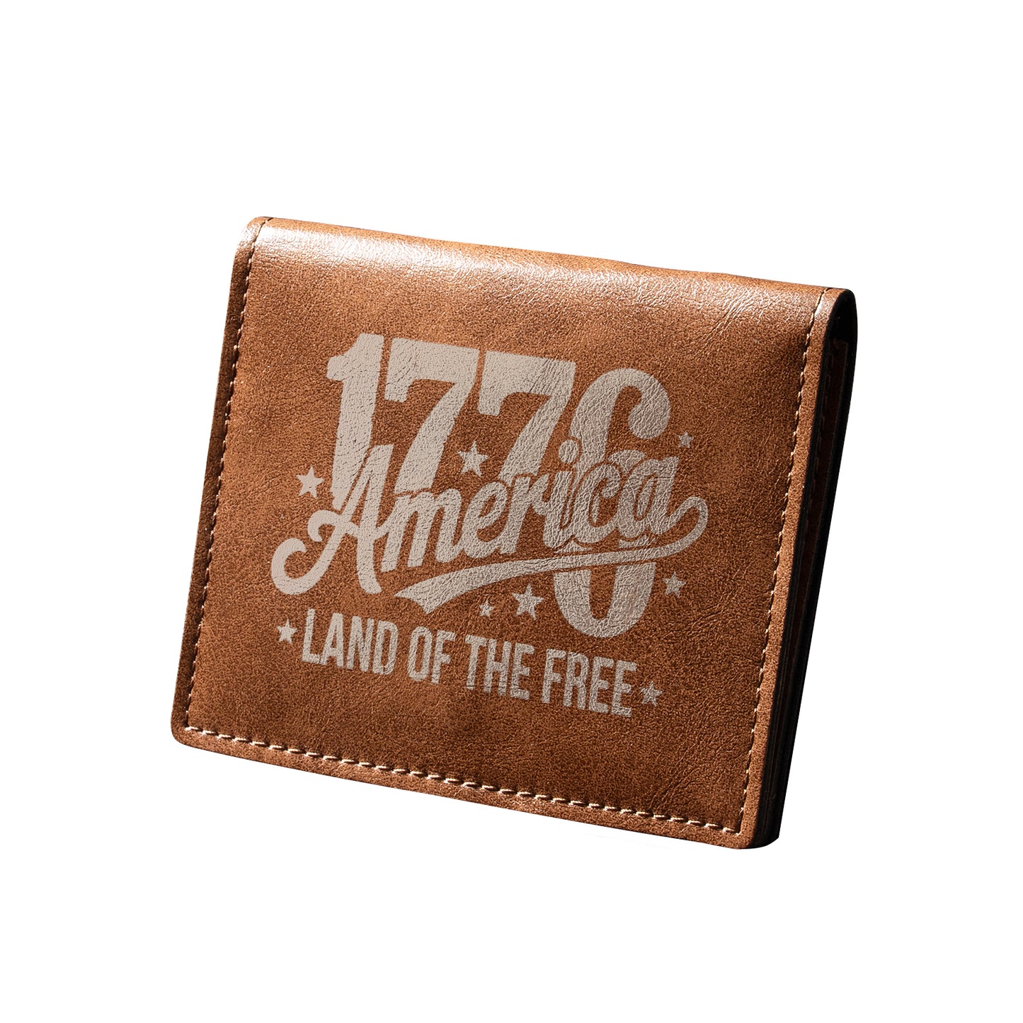 Independence Day Leather Wallet Engraving