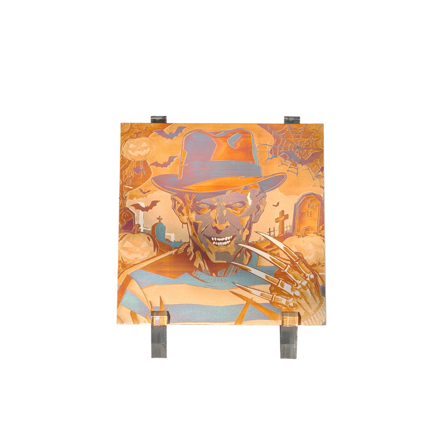 Halloween Freddy Horror Titanium Color Engraving