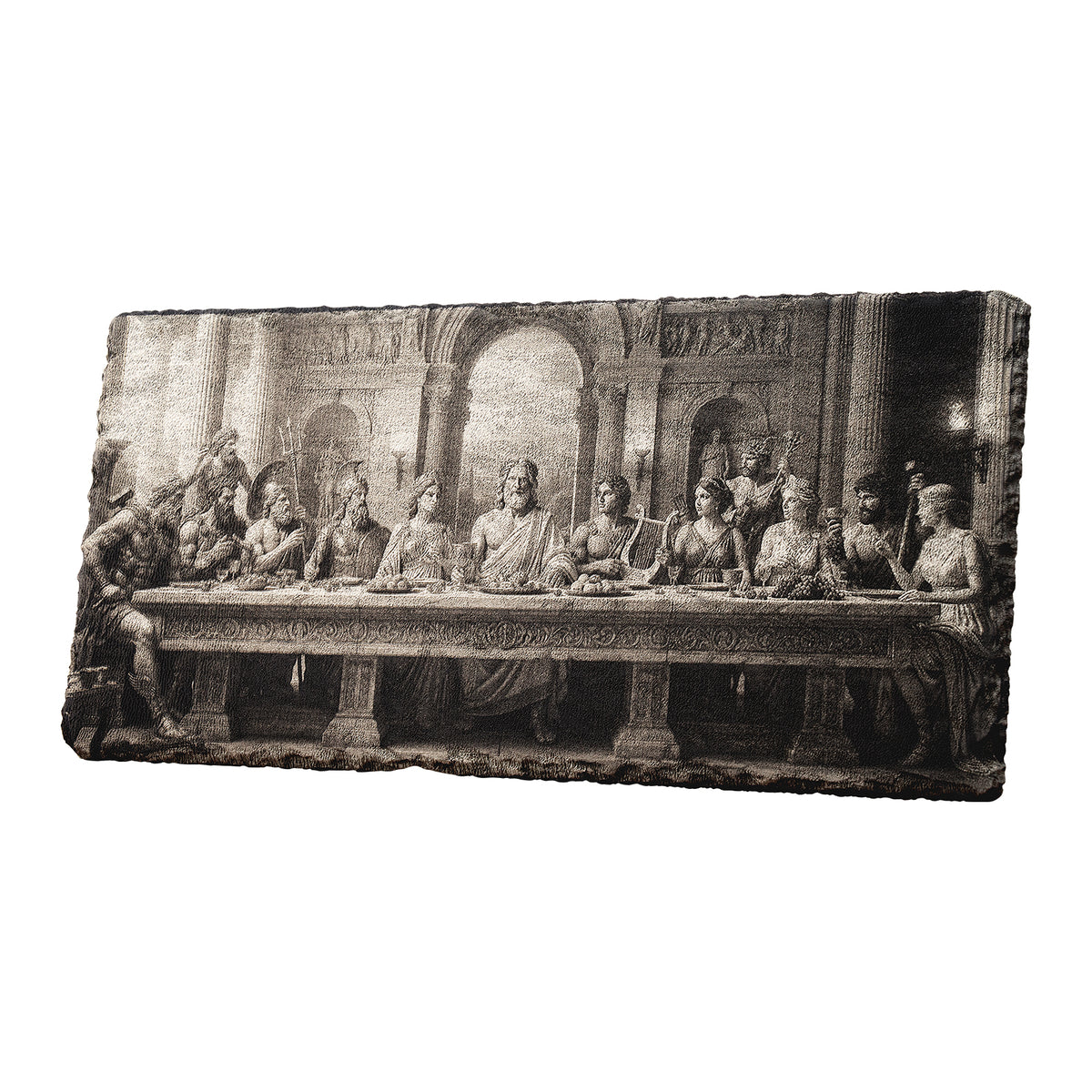 Feast of the Greek Gods Slate Stone Engraving