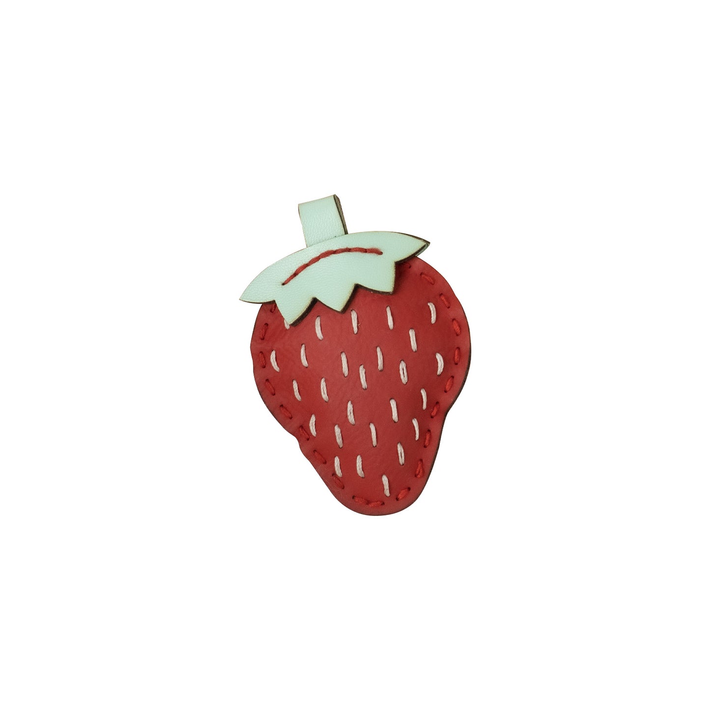 Strawberry Leather Stuffed Fruits Charm