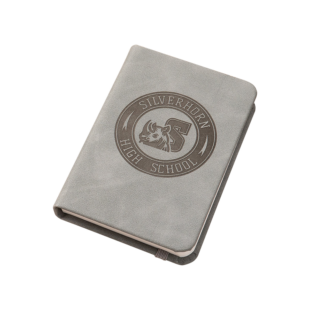 High School Emblem PU Leather Notebook engraving