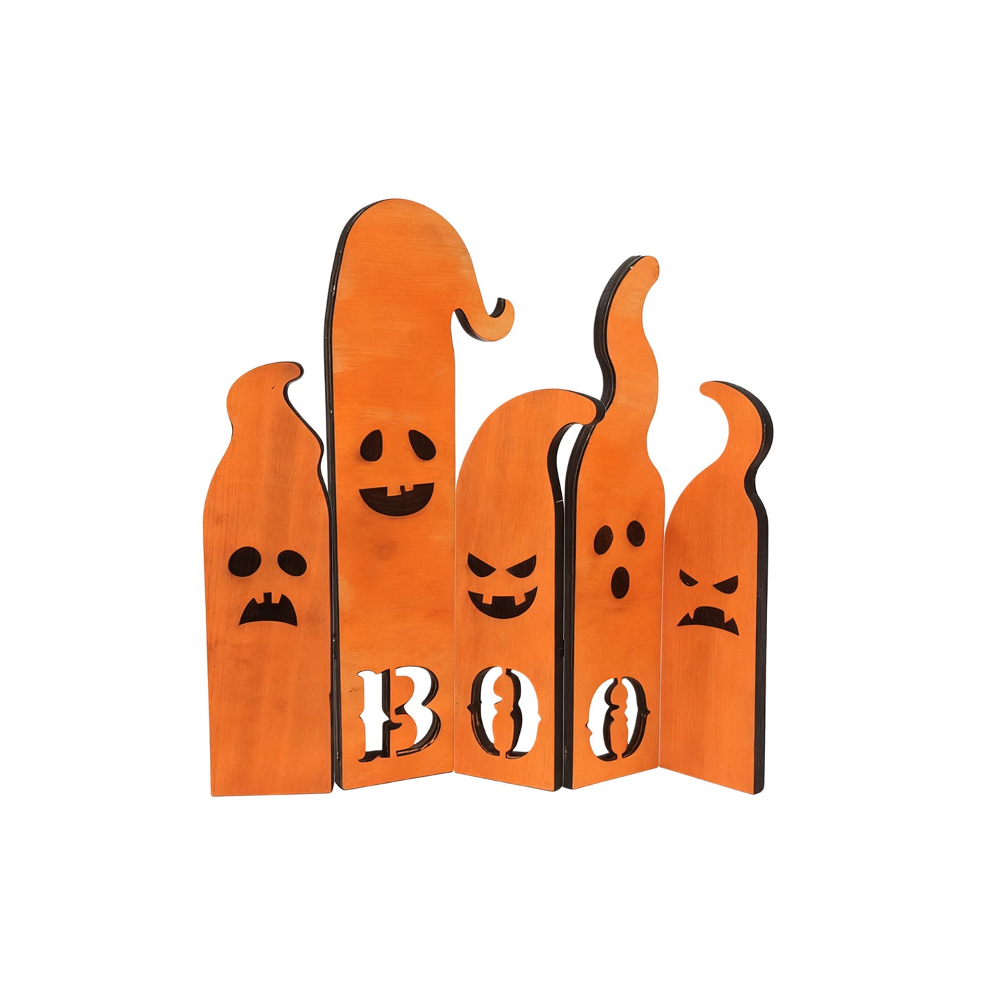 Wooden Halloween themed decorative fence divider
