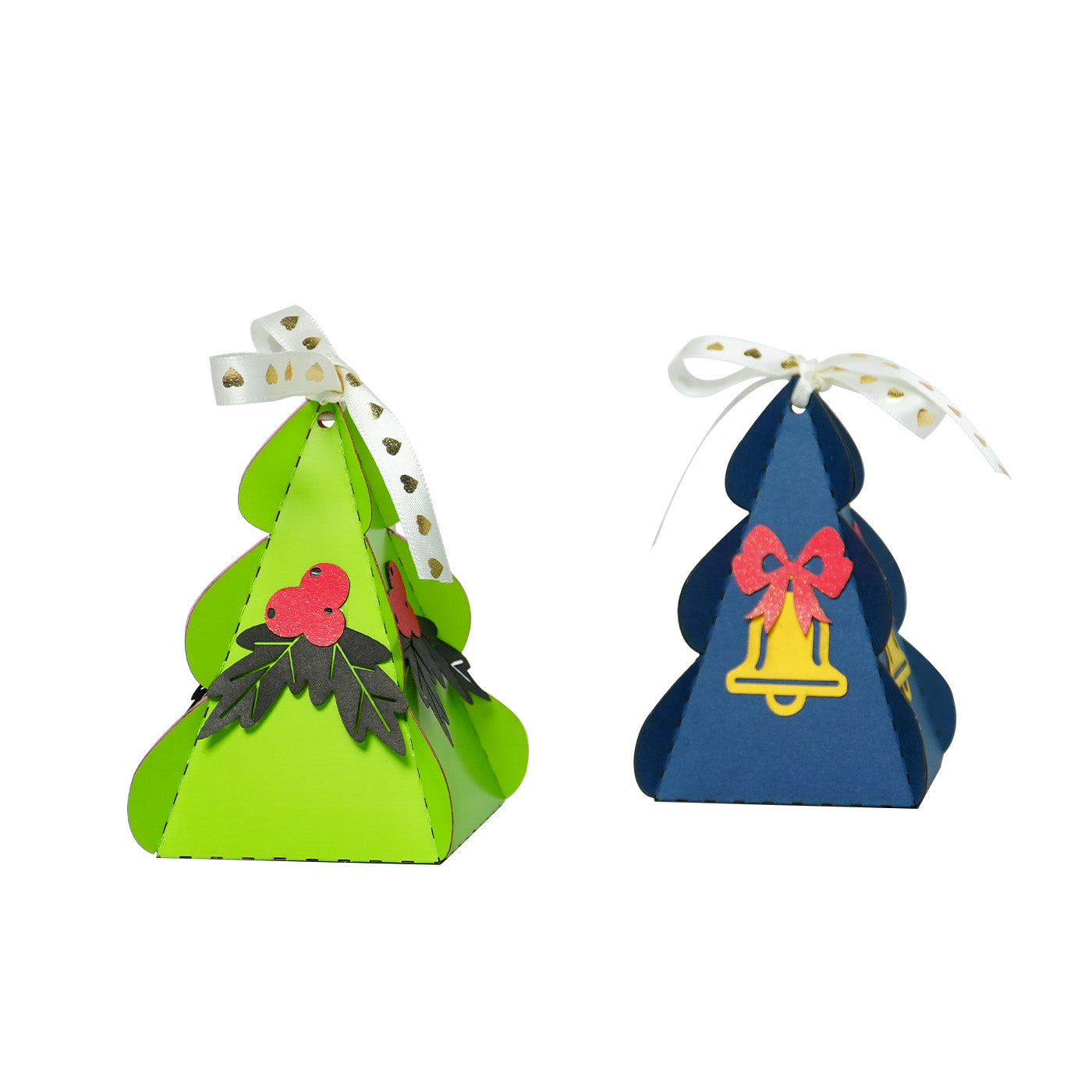 Christmas tree shaped origami candy box