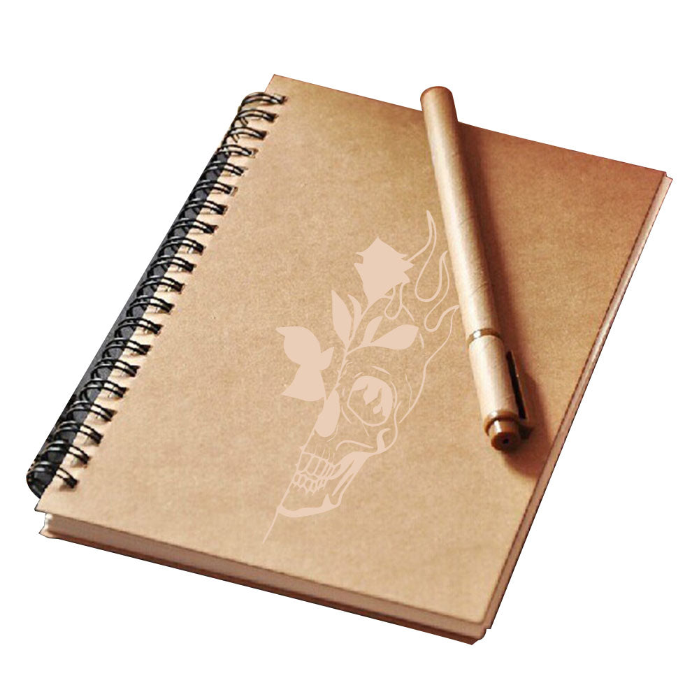 Paper Notebook Covers 08 - Skull Flower