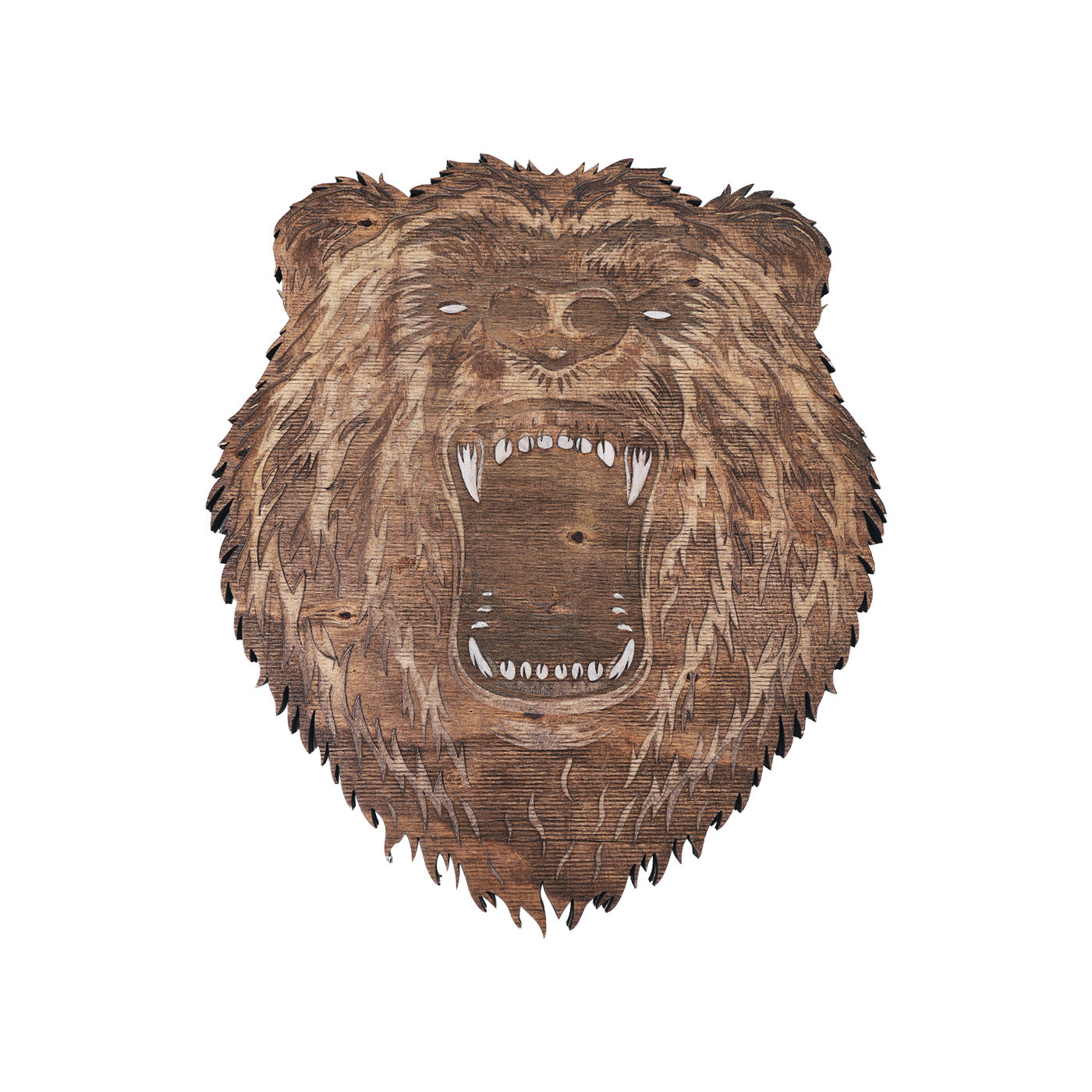 Brown Bear 3D Deep Engraving Pattern
