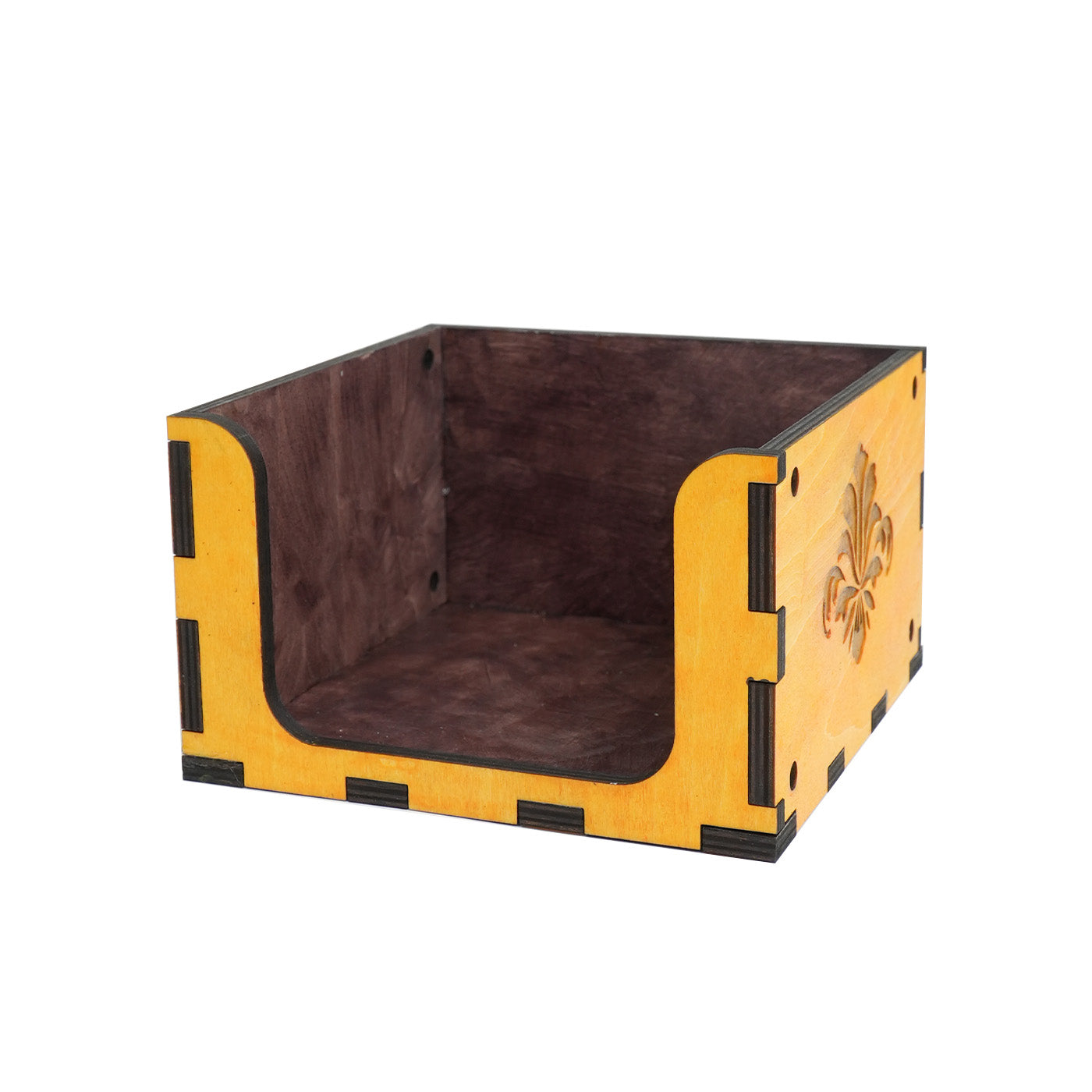 Vintage wooden tissue storage box