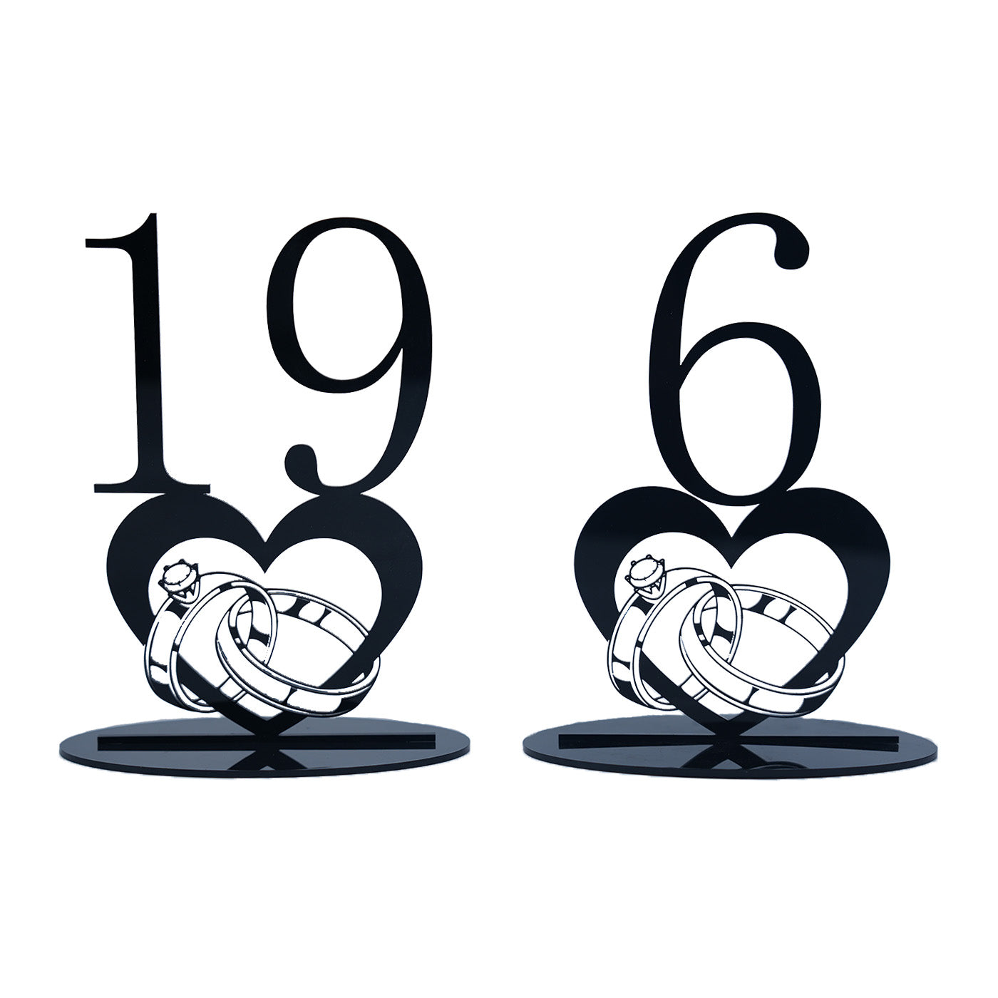 Diamond Ring Table Number Sign