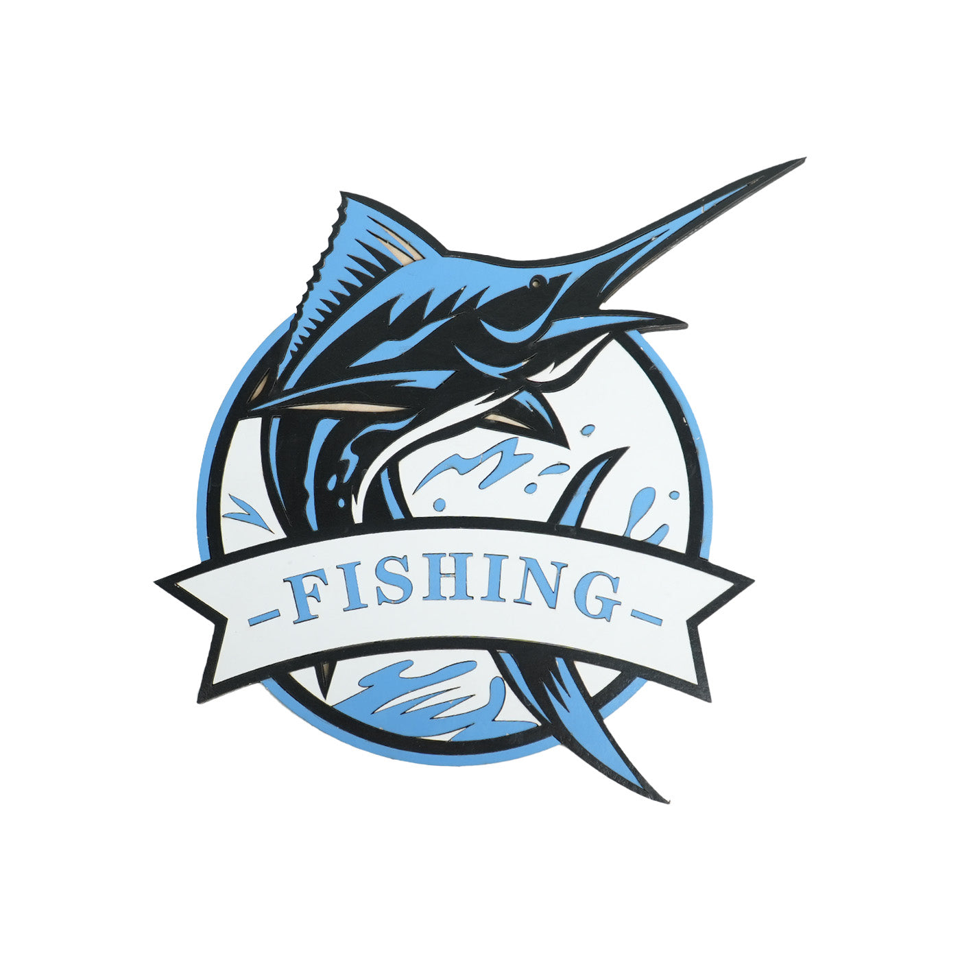 Outdoor fishing decoration sign