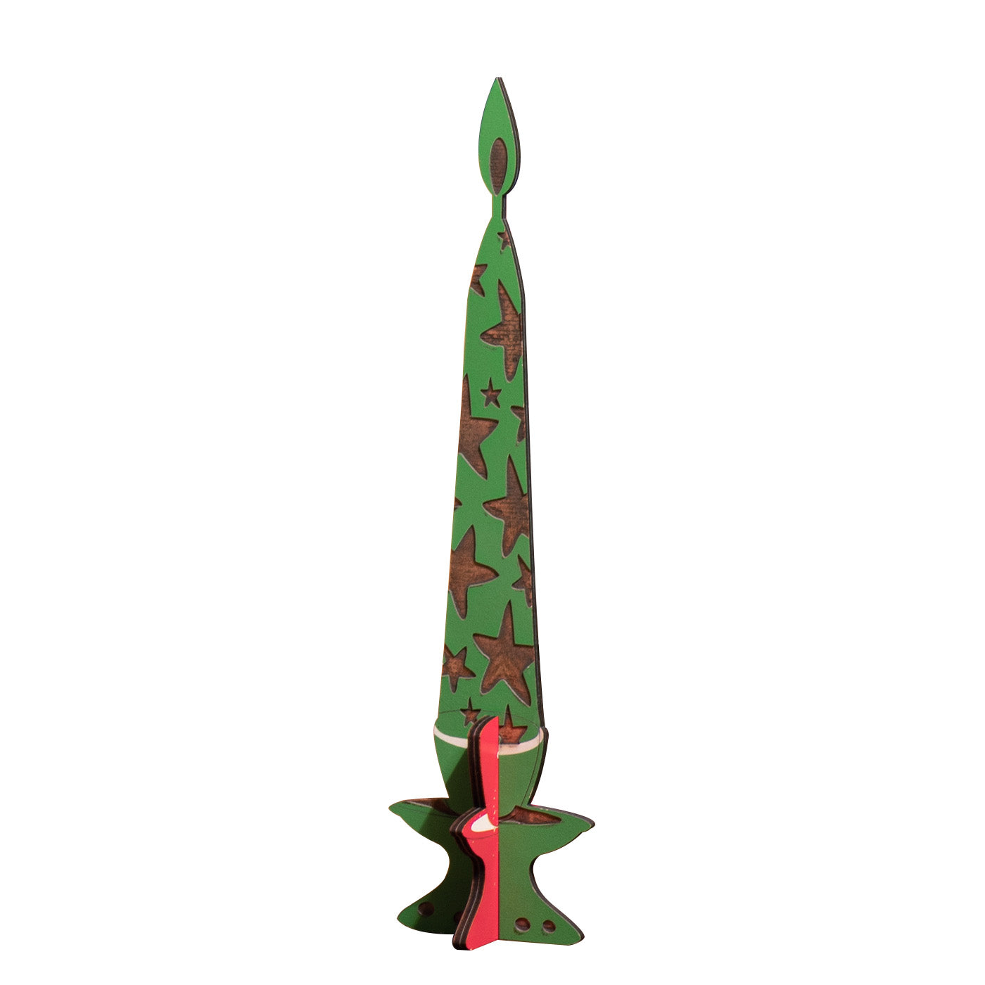 Candle-shaped Christmas Table Decoration