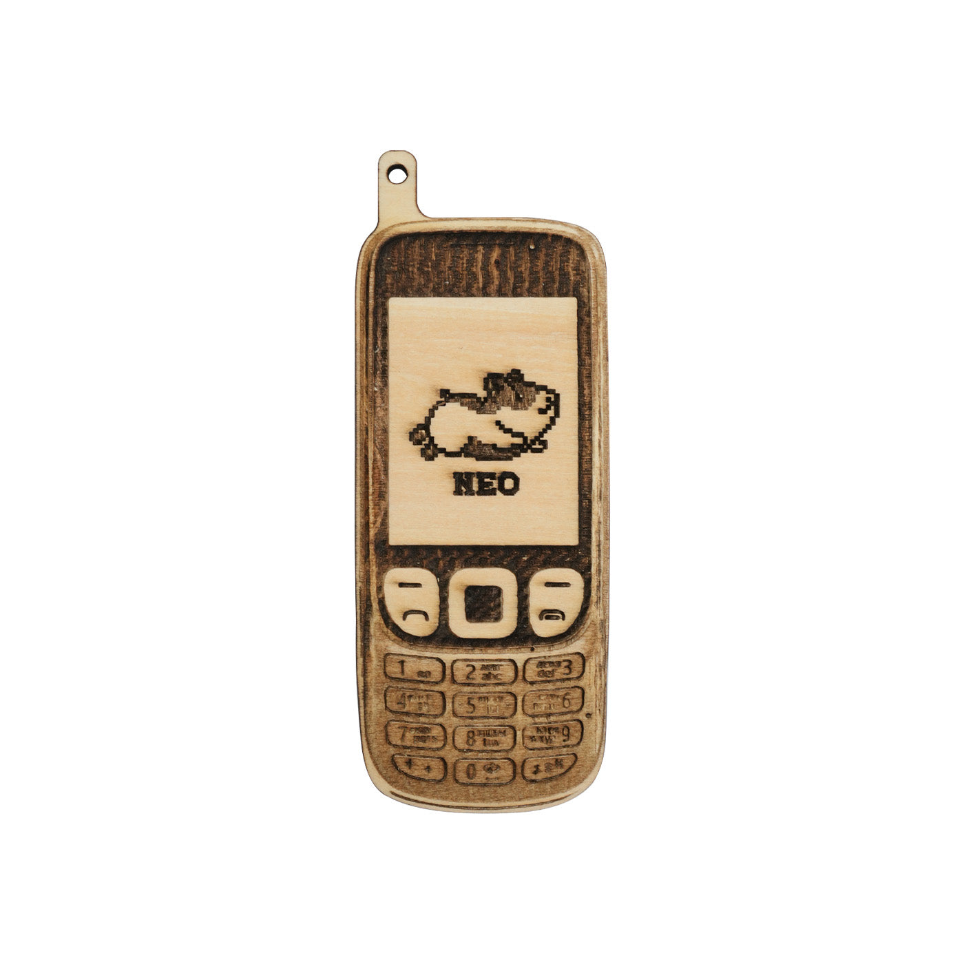Wooden Nokia Retro Cell Phone Ornament