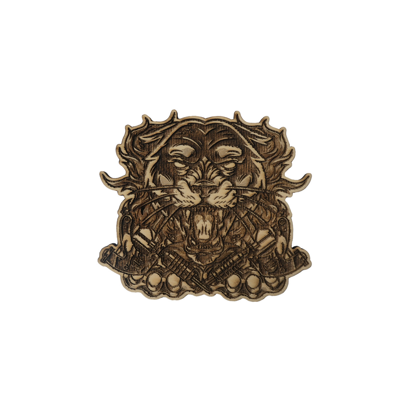 Tiger Wooden Deep Engraving