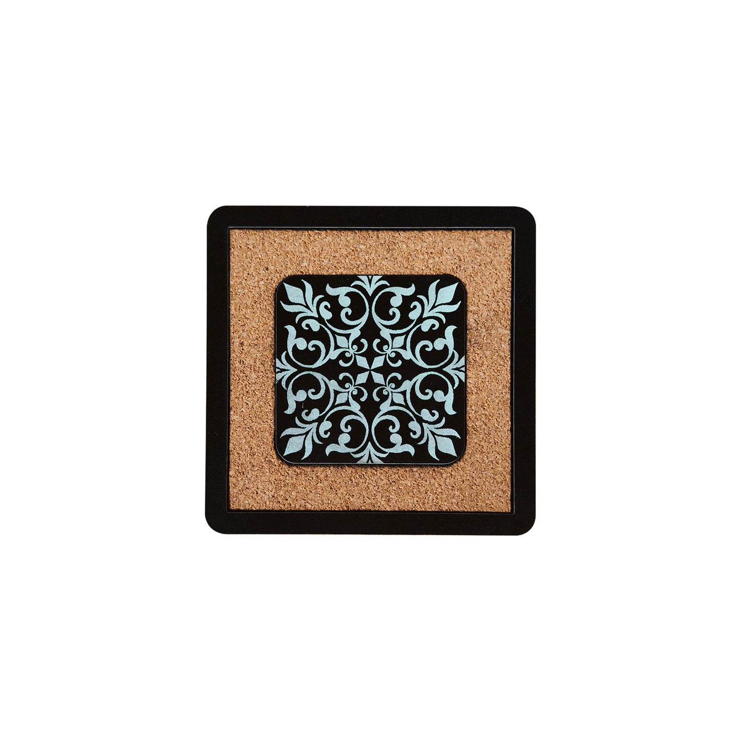 Elegant cork and wood dual material coasters