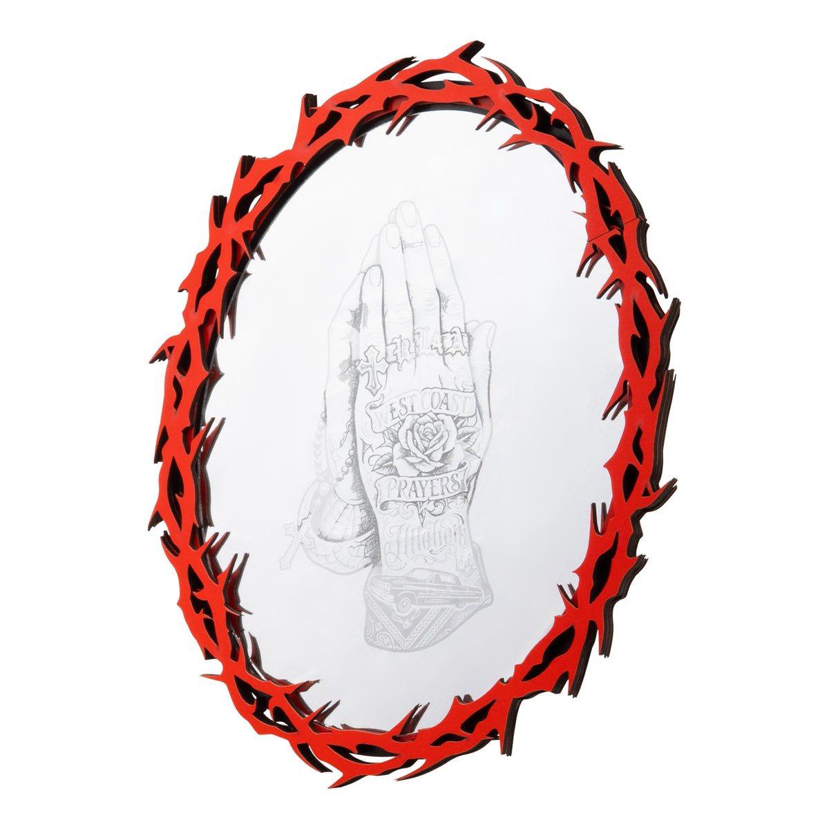 Mirror "Praying Hands"Engraving