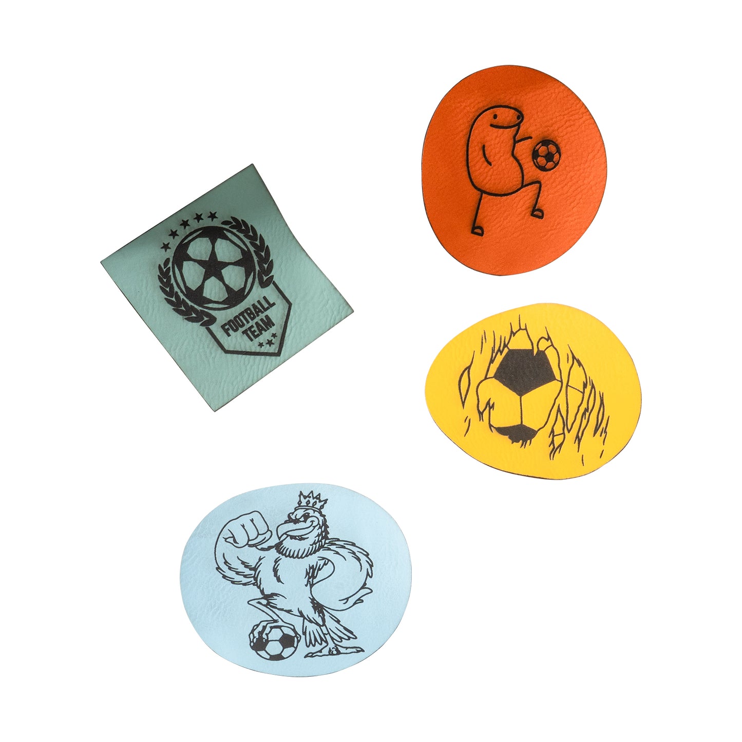 Soccer team patch engraving
