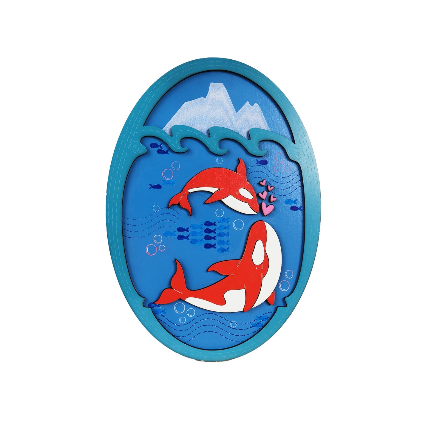 Mother's Day whale ornament
