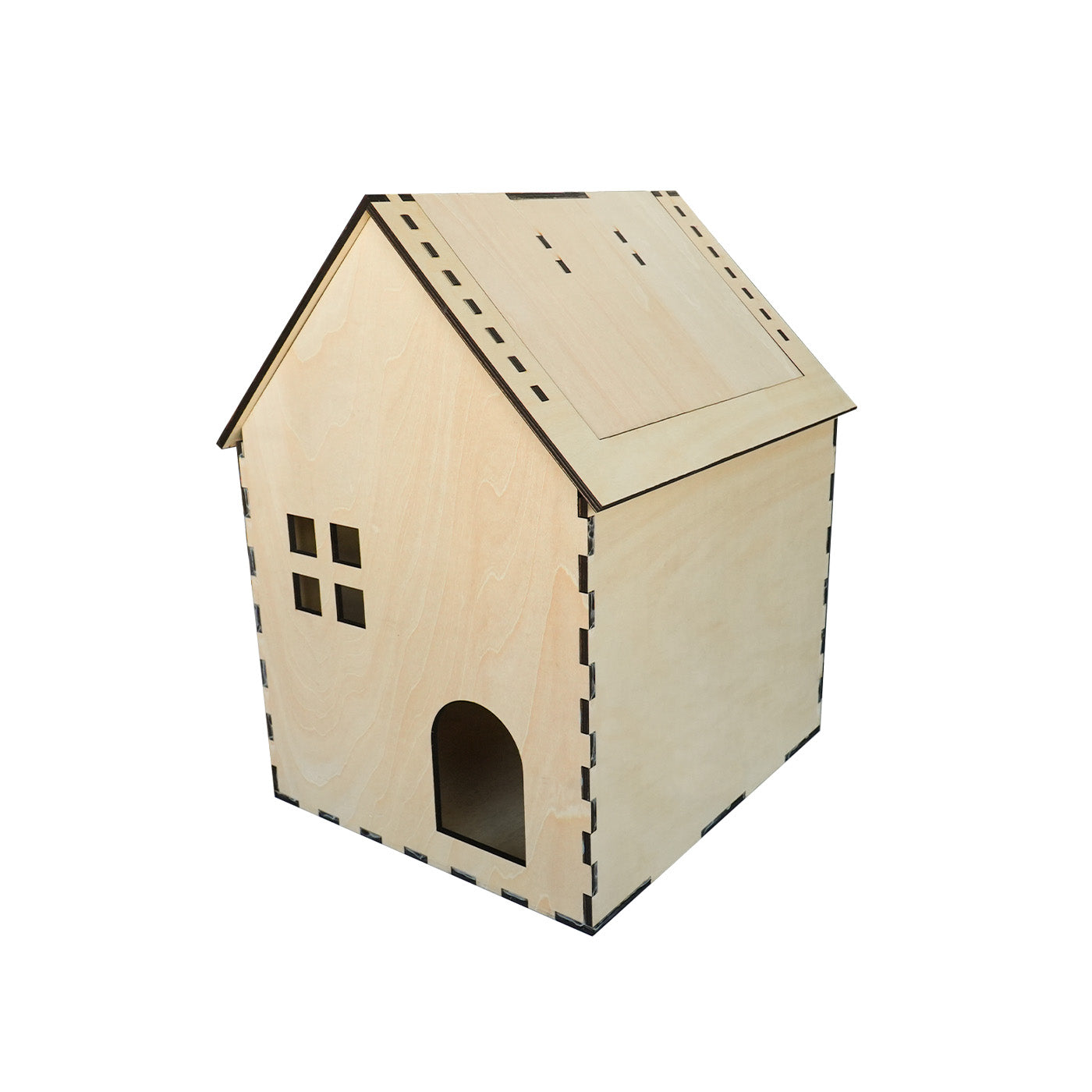 Wooden Swing Lid Trash Can