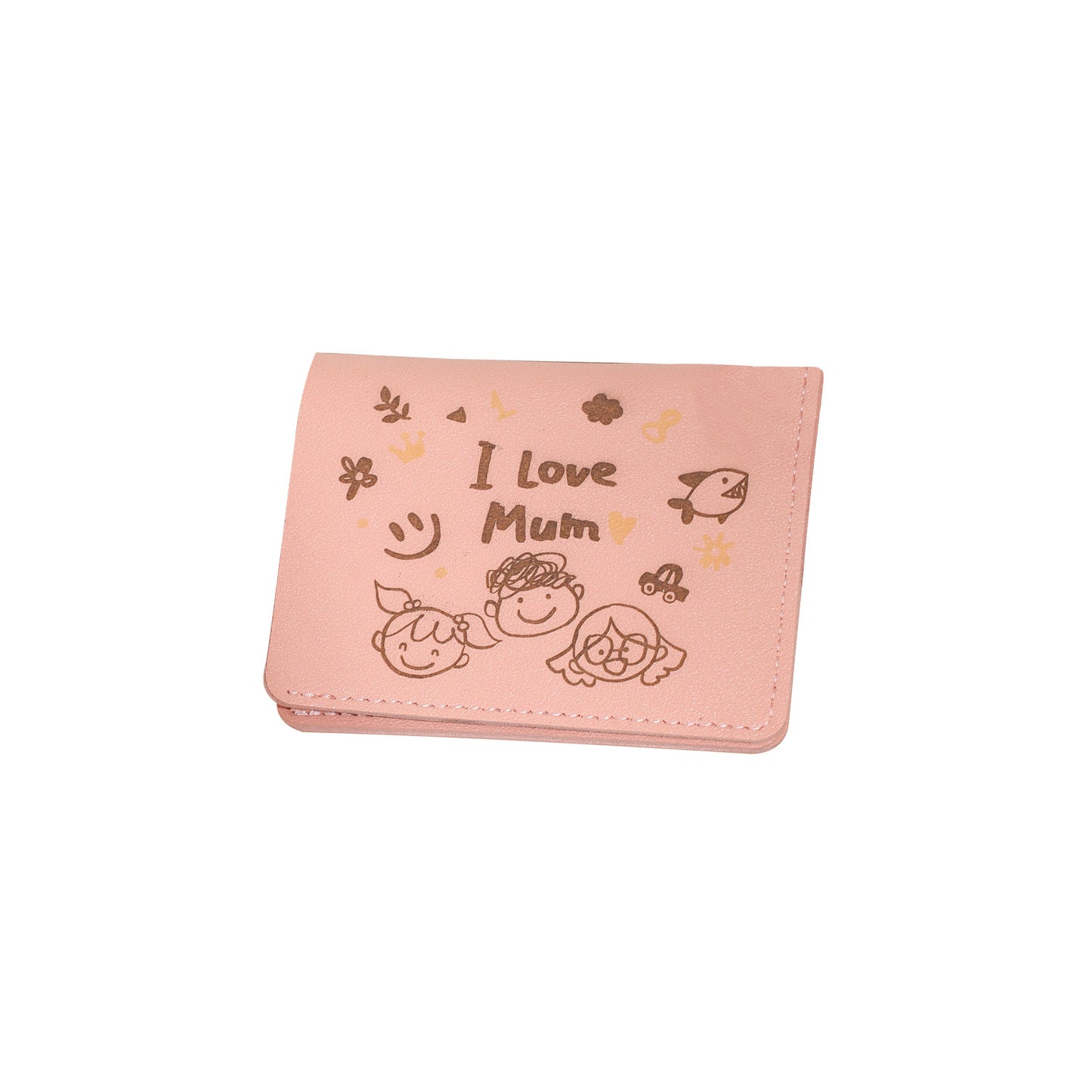 Mother's Day Children's Simple Drawing Wallet Engraving