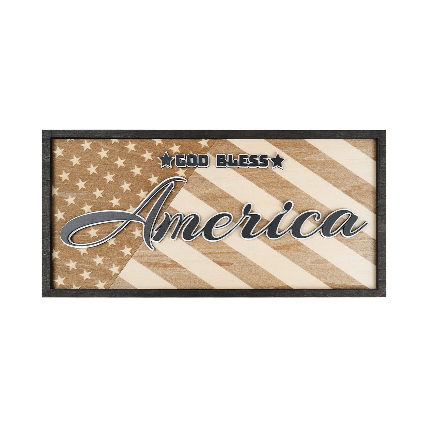 Independence Day God Bless America Decorative Plaque