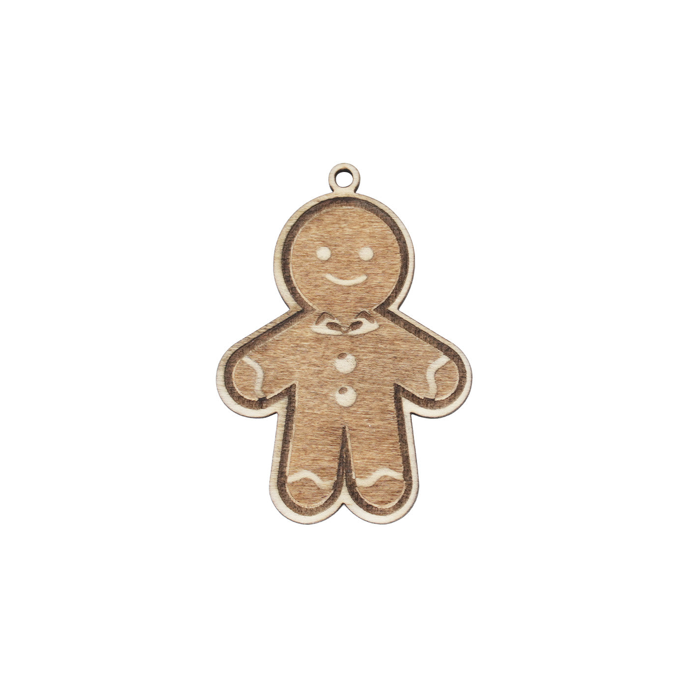 Wooden Gingerbread Man Christmas Tree Ornament