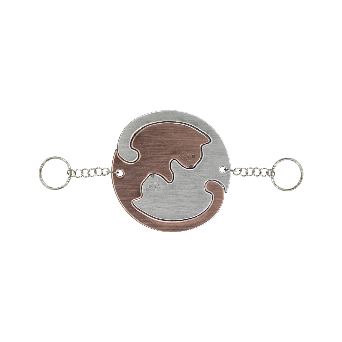 Cat ABS acrylic couple keychain