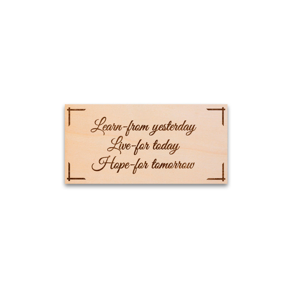 Live for Today, Hope for Tomorrow Wall Decor