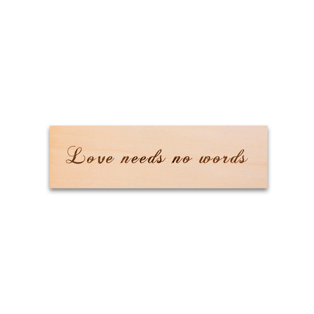 Love Needs No Words Wall Decor