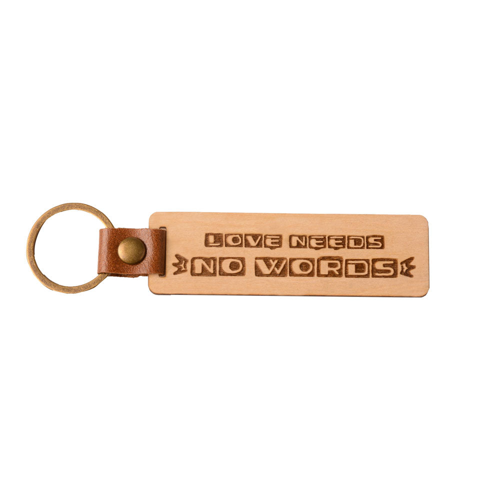 Love Needs No Words Keychain