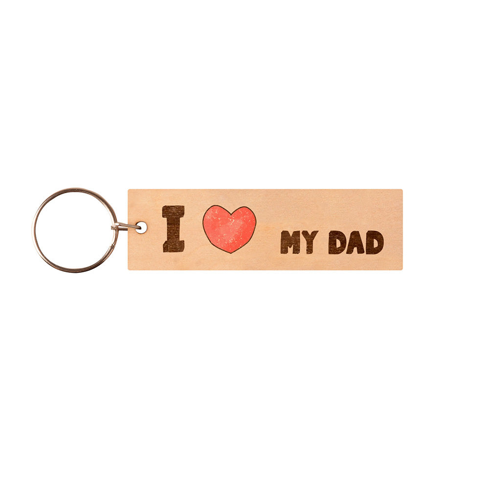 I Love My Dad Keychain