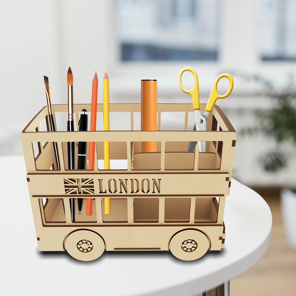Double Decker Bus Pen Holder